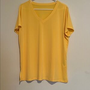 Susan Graver Sunny Yellow V-Neck Tee